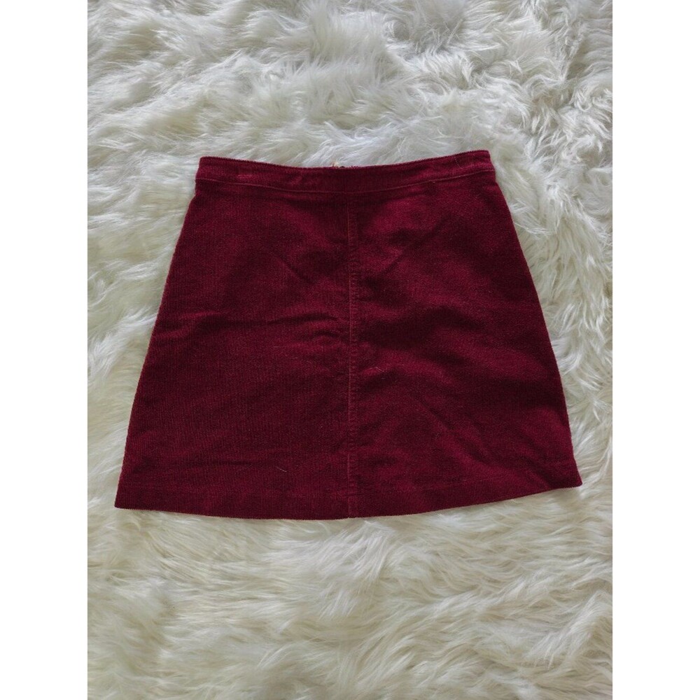 Forever 21 Red Wine Velvet Mini Skirt, Size Small